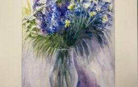 ГБУДО г. Москвы "ДХШ № 7" передала работы своих учеников для домов престарелых